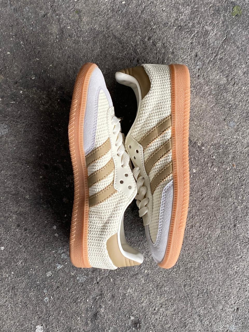 ADIDAS SAMBA BLANCO BEIGE TELA - Image 3