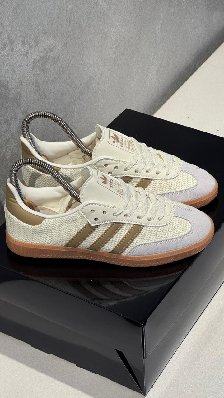 ADIDAS SAMBA BLANCO BEIGE TELA - Image 5