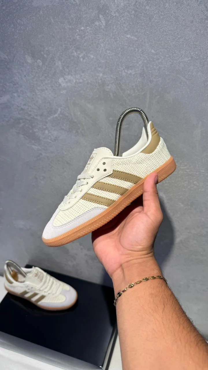 ADIDAS SAMBA BLANCO BEIGE TELA - Image 7