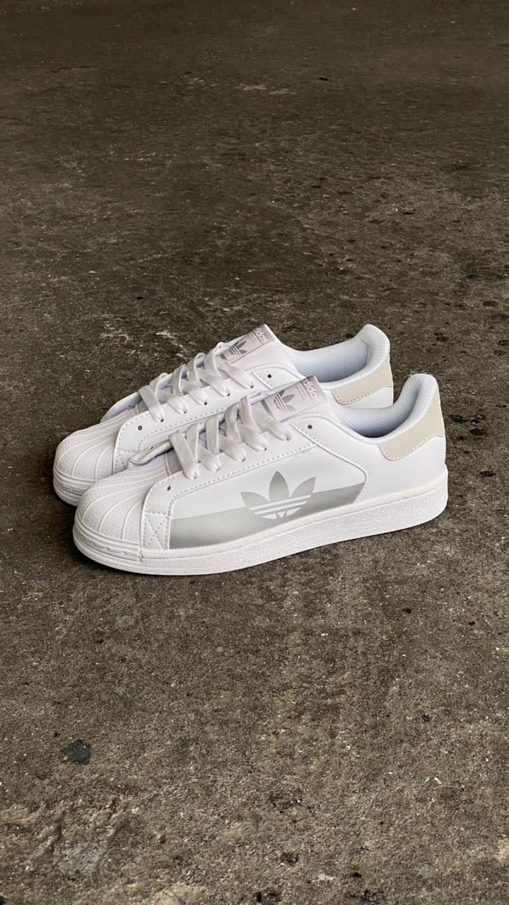 ADIDAS SUPER STAR BLANCO GRIS - Image 2