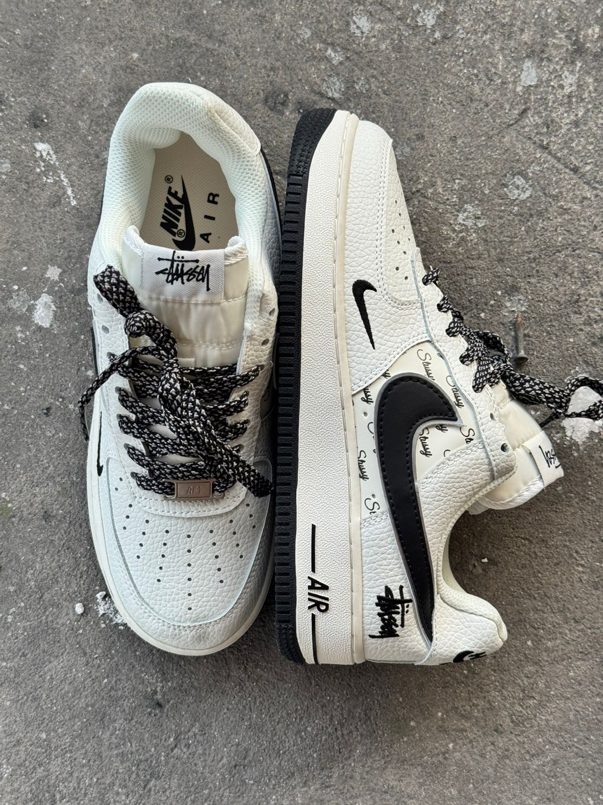 AF1 BEIGE NEGRO FULL - Image 4