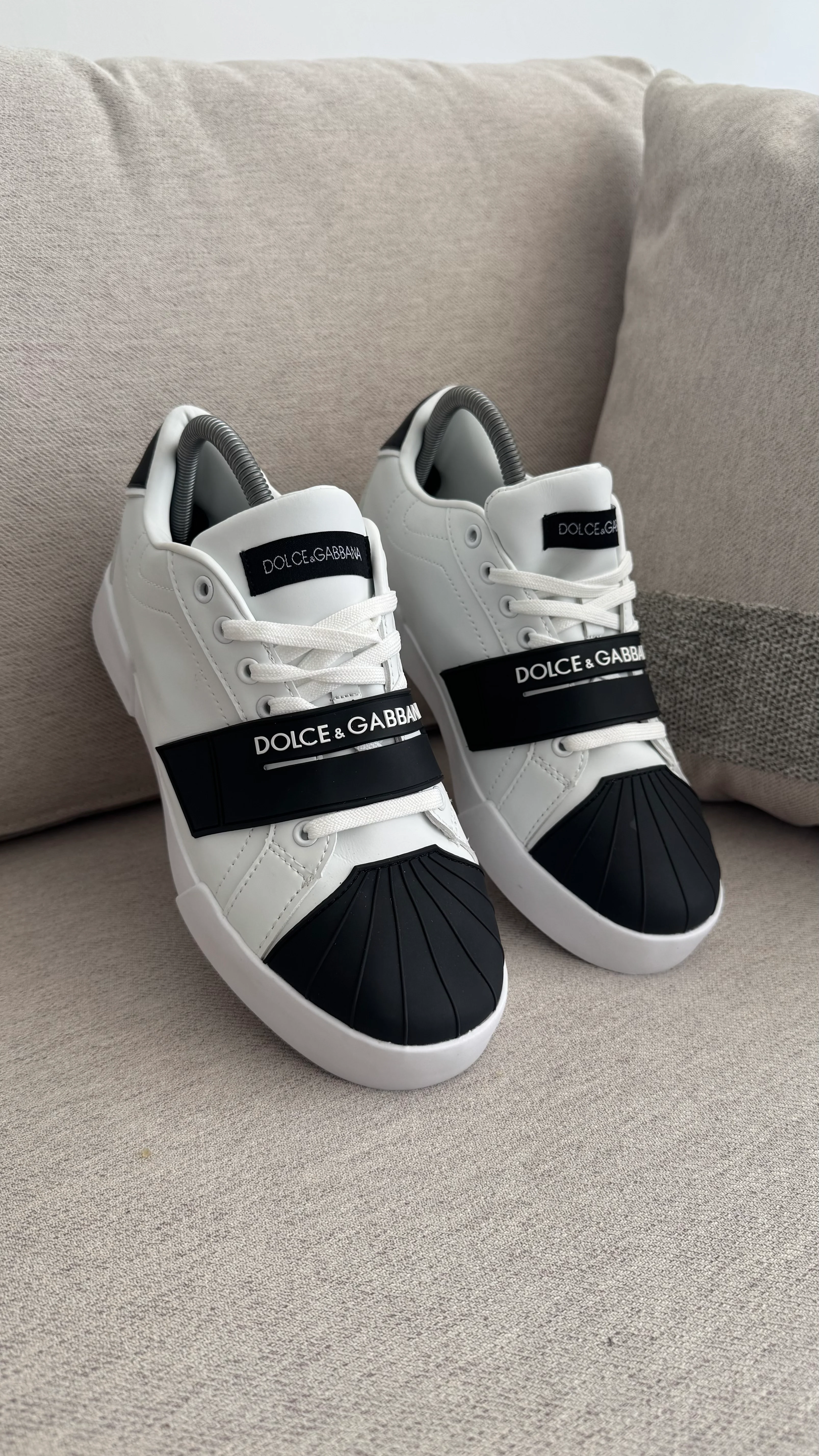 DOLCE GABBANA VELCRO BLANCO NEGRO - Image 3