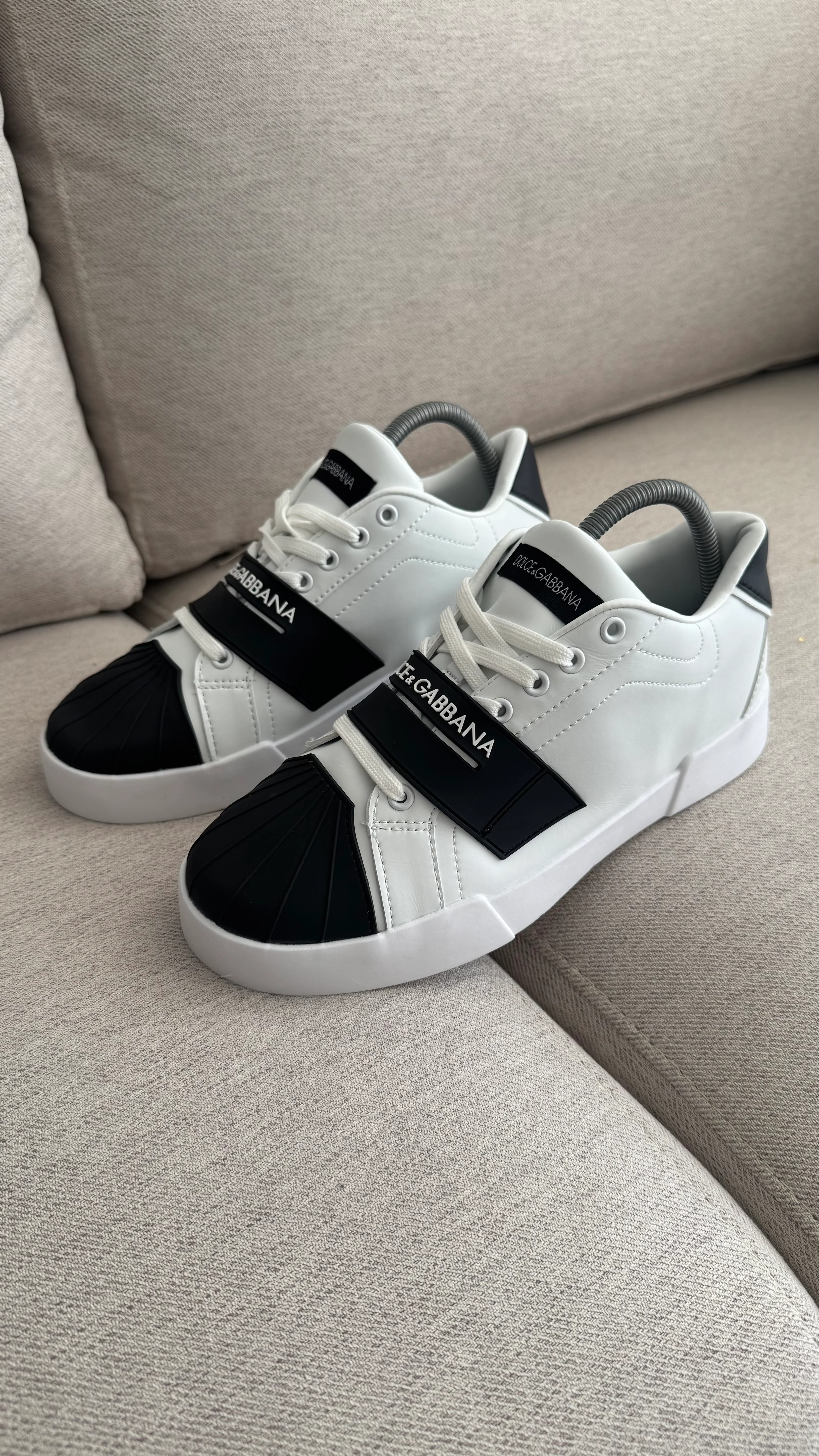 DOLCE GABBANA VELCRO BLANCO NEGRO - Image 4