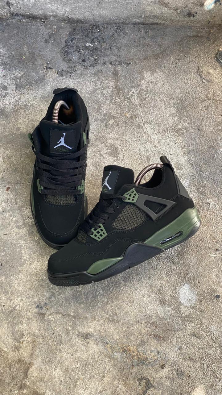 JORDAN RETRO 4 NEGRA VERDE MILITAR - Image 2