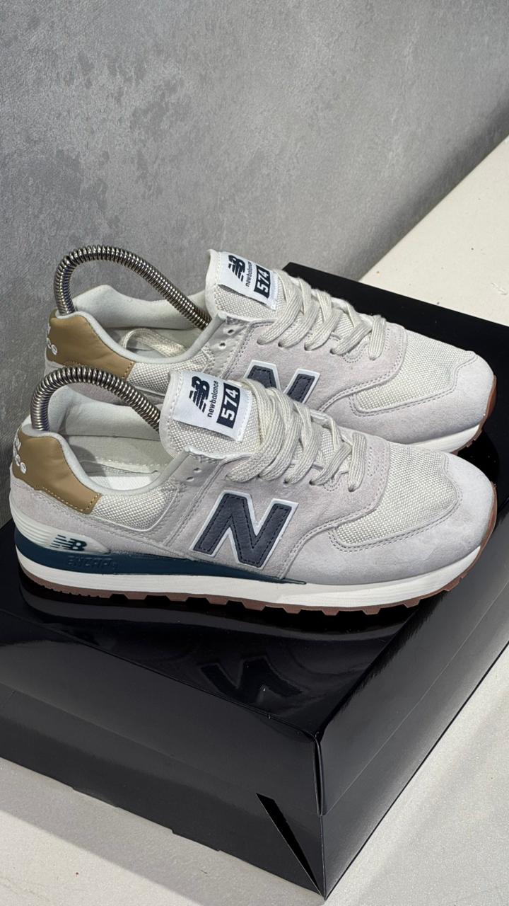 NEW BALANCE 574 GRIS AZUL TURQUIS - Image 4