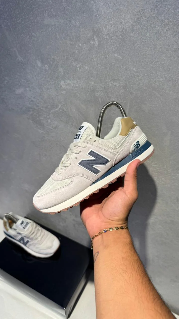 NEW BALANCE 574 GRIS AZUL TURQUIS - Image 6