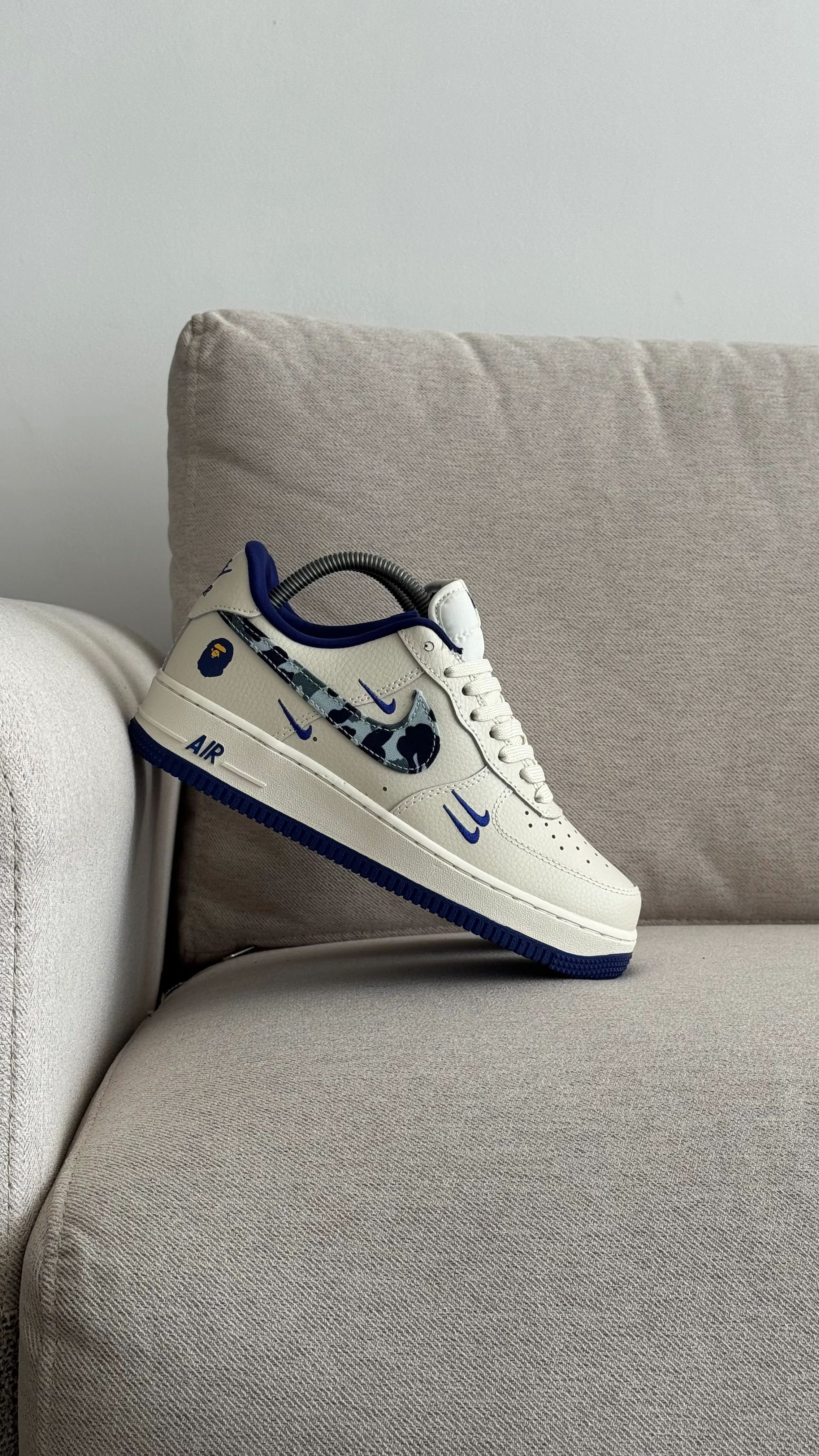 NIKE AF1 BAPE BLANCO AZUL - Image 5