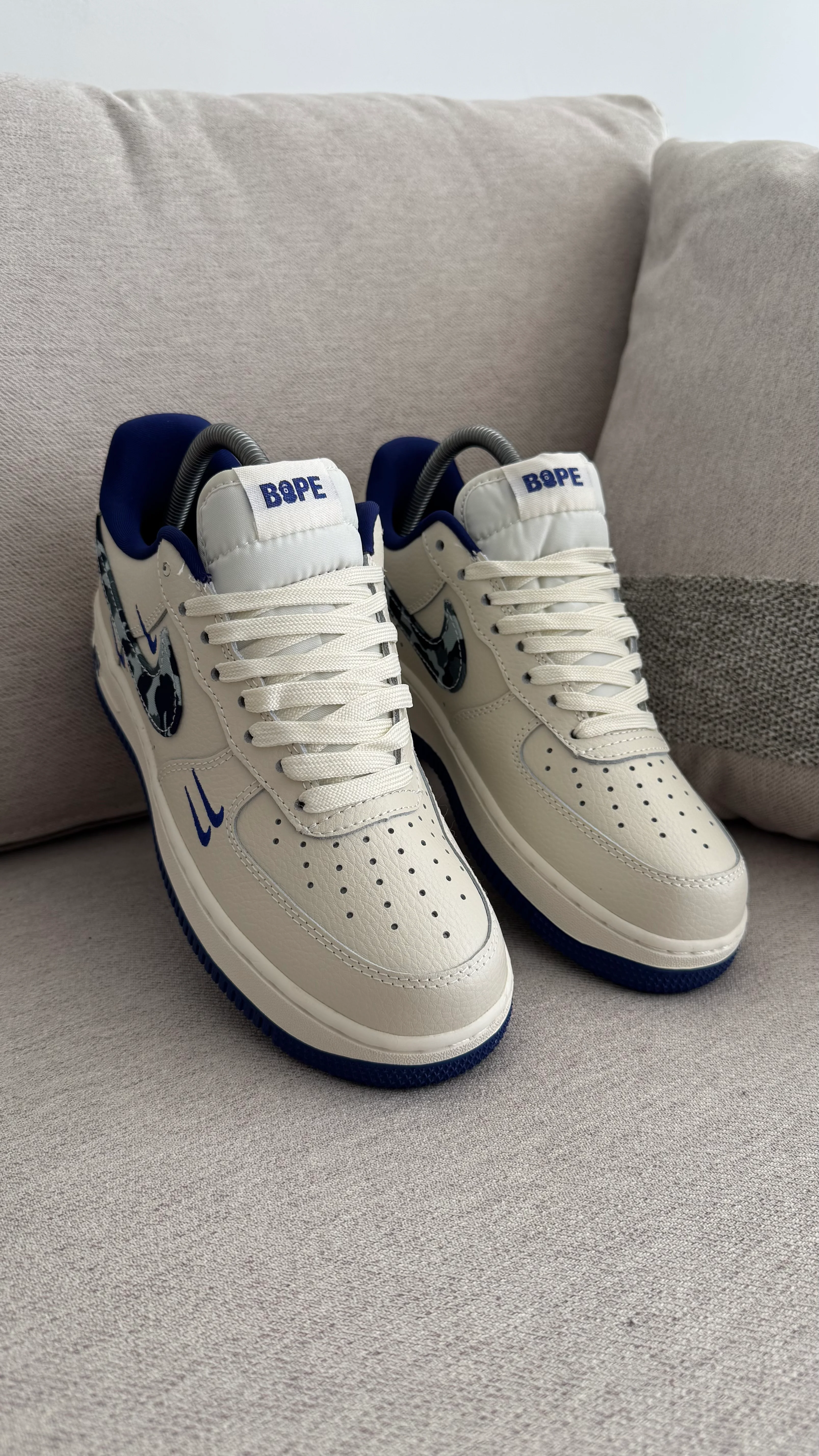 NIKE AF1 BAPE BLANCO AZUL - Image 6