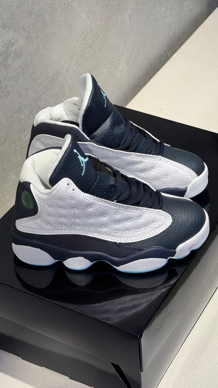 RETRO 13 BLANCA AZUL NEON NIÑOS - Image 3