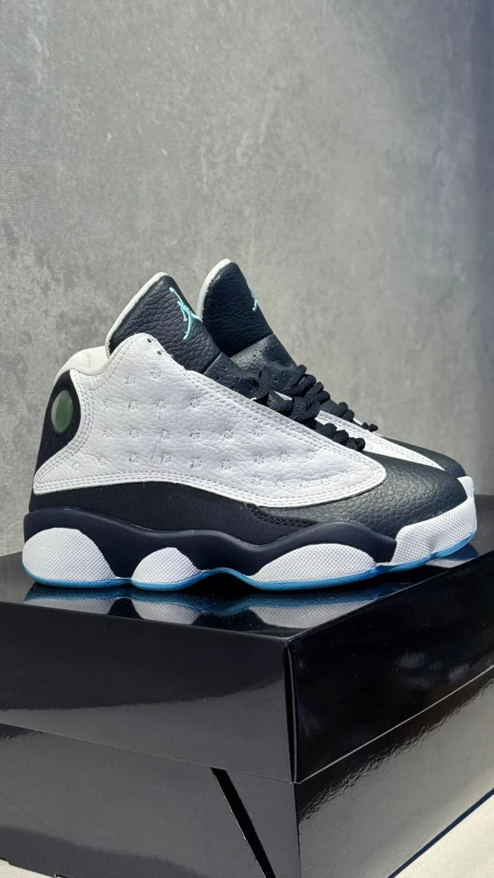 RETRO 13 BLANCA AZUL NEON NIÑOS - Image 4