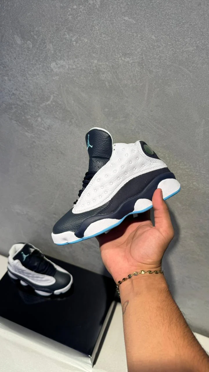 RETRO 13 BLANCA AZUL NEON NIÑOS - Image 5