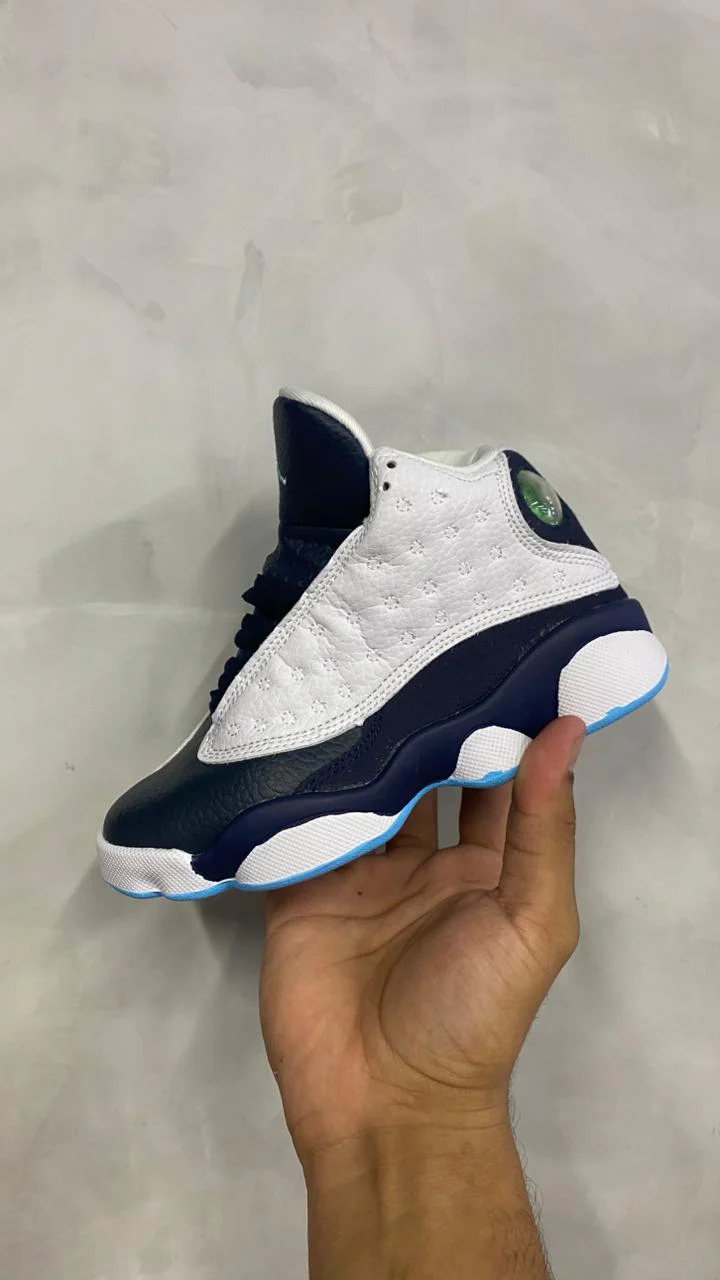 RETRO 13 BLANCA AZUL NEON NIÑOS - Image 6